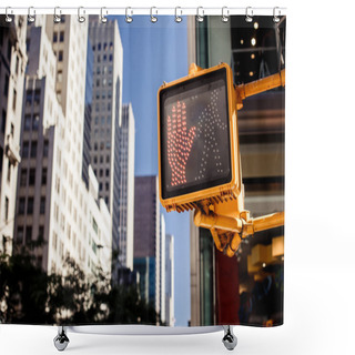 Personality  Don't Walk New York Traffic Sign Shower Curtains