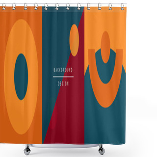 Personality  Neo Memphis Geometric Pattern With Circles, Squares And Lines. Pop Art Abstract Background For Covers, Banners, Flyers And Posters And Other Templates Shower Curtains