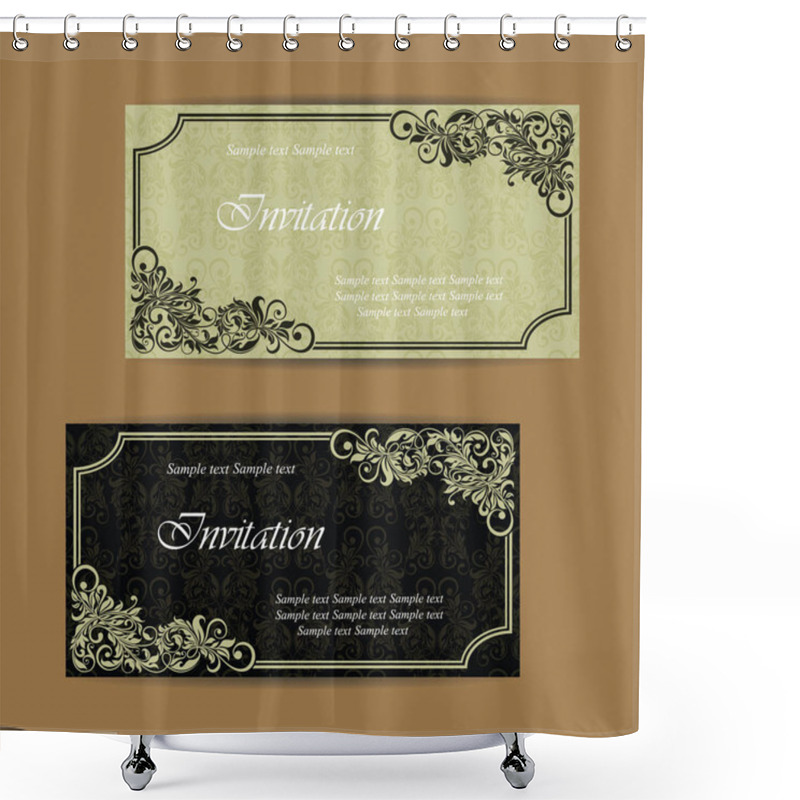 Personality  Wedding Invitation And Save The Date Cards Shower Curtains