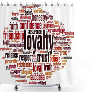 Personality  Loyalty Word Cloud Shower Curtains