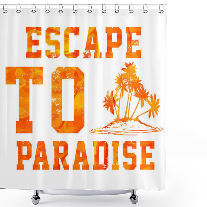 Personality  Summer Tropical Heat Print Shower Curtains