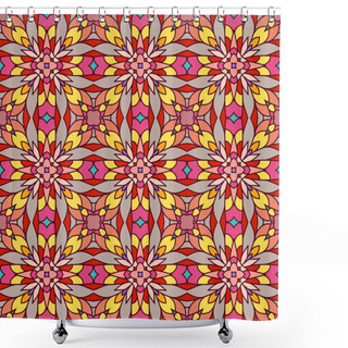 Personality  Abstract Mosaic Ornament, Seamless Pattern Shower Curtains