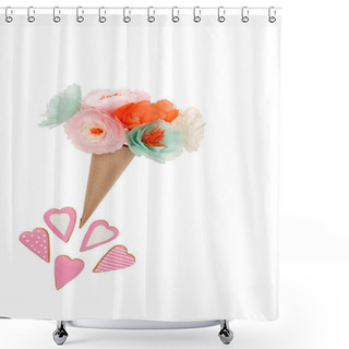 Personality  Handmade Flowers And Cookies Shower Curtains
