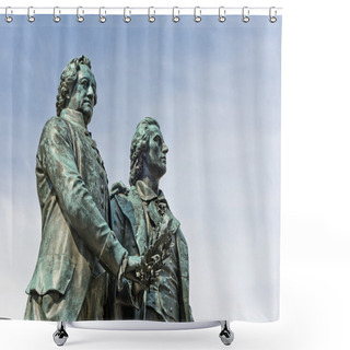 Personality  Goethe And Schiller Monument Shower Curtains