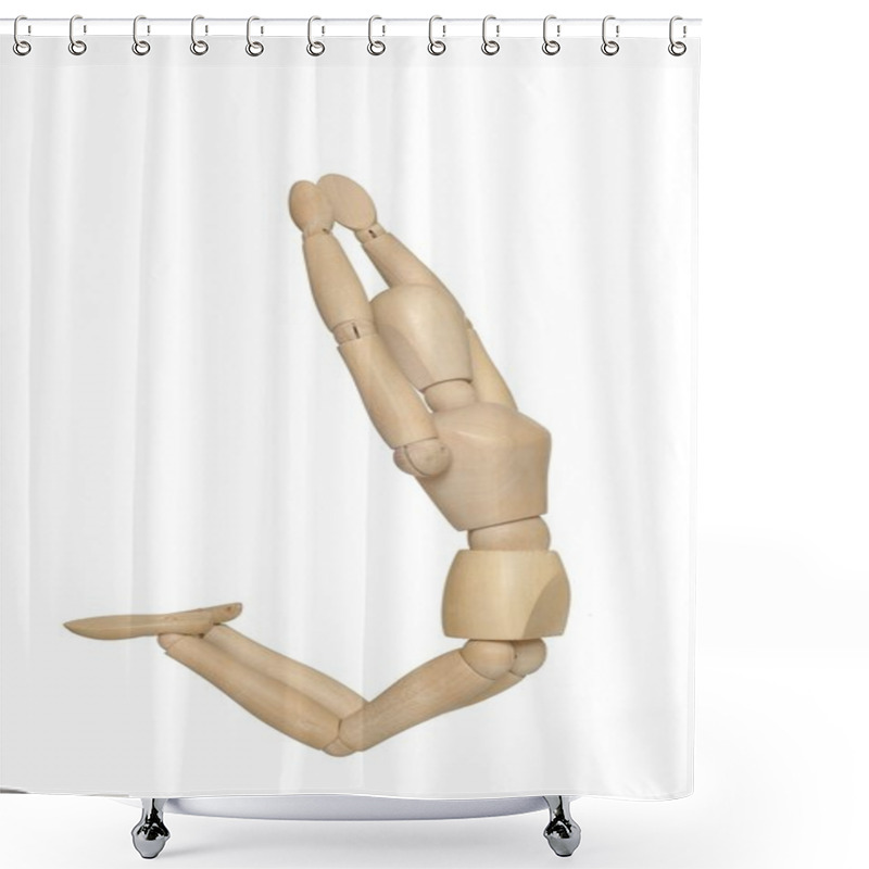 Personality  Wooden Dummy Shower Curtains