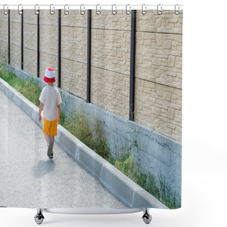 Personality  Little Boy Walking Away Shower Curtains