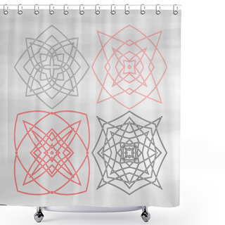 Personality  Seed Of Life Vector, Sacred Geometry Symbol Shower Curtains
