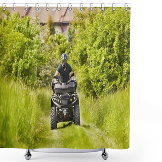 Personality  All Terrain Vehicle Rider  Shower Curtains