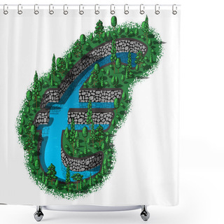 Personality  Euro Sign Shape Of Waterhole Shower Curtains