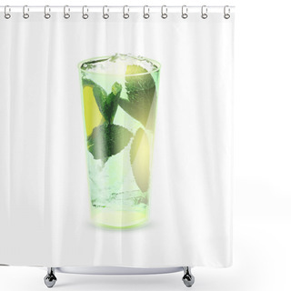 Personality  Mojito Cocktail. Vector Illustration. Shower Curtains
