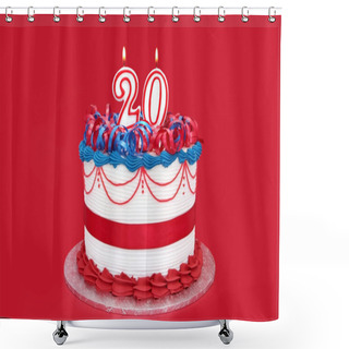 Personality  Number 20 Celebration Cake Shower Curtains