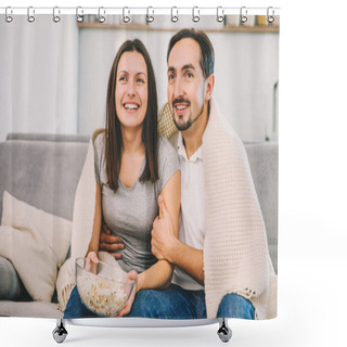Personality  A Woman And Husband Wandering The TV Shower Curtains
