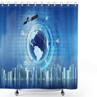 Personality  GPS Concept Shower Curtains
