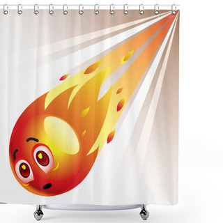 Personality  Comet Shower Curtains