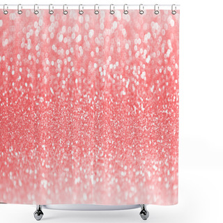 Personality  Coral Pink Glitter Sparkle Background Shower Curtains