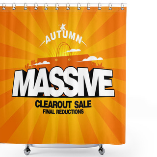 Personality  Massive Autumn Sale Design With Shopping Bag. Shower Curtains