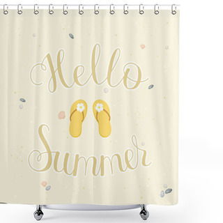 Personality  Hello Summer Lettering Shower Curtains