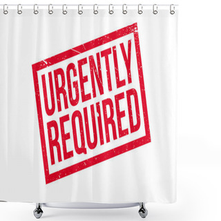 Personality  Urgently Required Rubber Stamp Shower Curtains