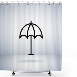Personality  Umbrella, Parasol Icon Shower Curtains