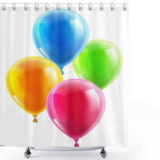 Personality  Birthday Or Party Balloons Shower Curtains