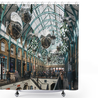Personality  Christmas Decorations And Giant Baubles In Covent Garden Market, Shower Curtains