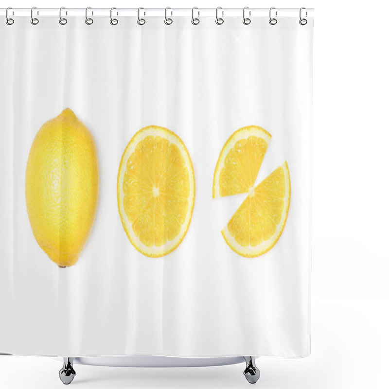 Personality  Fresh Lemon With Slices Shower Curtains