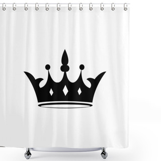 Personality  Crown Icon Logo Vector Design Template Shower Curtains