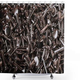 Personality  Steel Rivets, Round Metal Double Cap Rivets Shower Curtains