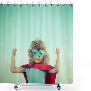Personality  Superhero Kid Shower Curtains