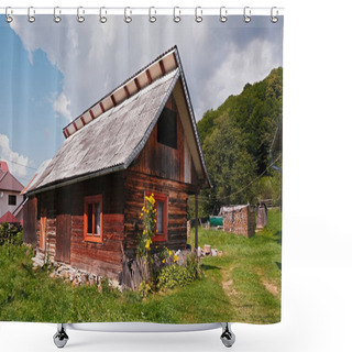 Personality  Traditional Old Wooden House In Maramures, Romania Shower Curtains