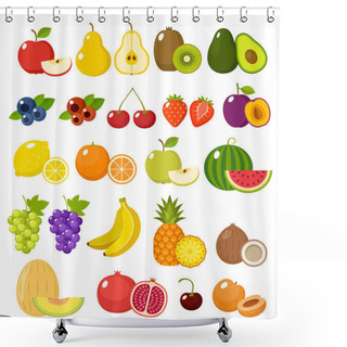 Personality  Fruit On A White Background Shower Curtains