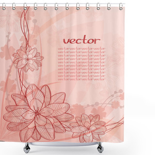 Personality  Pink Flowers Shower Curtains