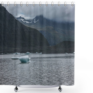 Personality  Landscape With Glacier Skaftafellsjkull And Snowy Mountains Against Cloudy Sky In Skaftafell National Park In Iceland  Shower Curtains