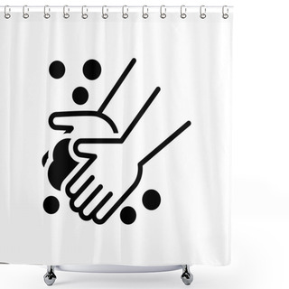 Personality  Washing Hand Shower Curtains