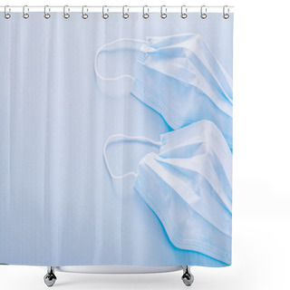 Personality  Two Disposable Masks Shower Curtains