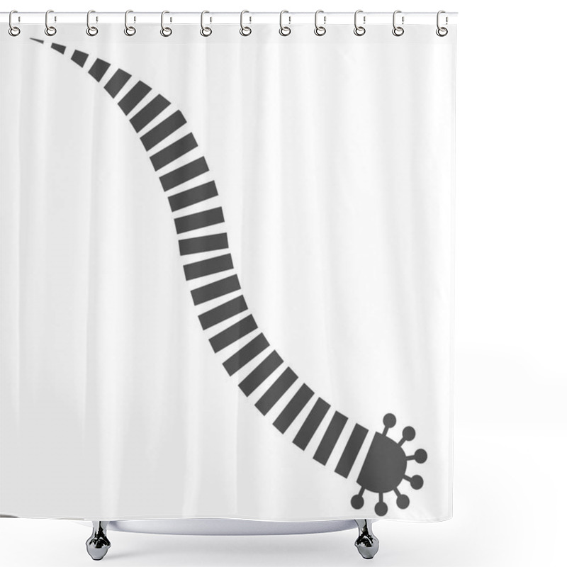 Personality  Parasite Worm Flat Icon Shower Curtains