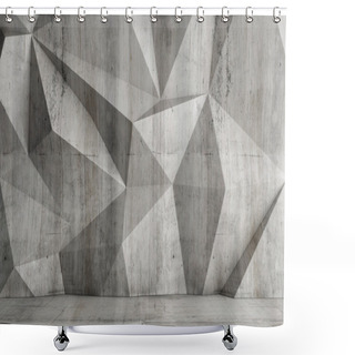 Personality  Abstract Concrete Wall Background, 3d Illustration Shower Curtains
