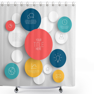 Personality  Vector Abstract Circles Infographic Template Shower Curtains