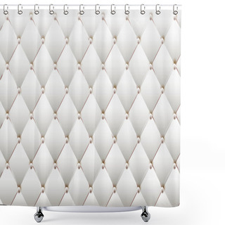 Personality  Textured Quilted Leather In Beige Vector Design. Stylish Background For Your Ideas. Shower Curtains
