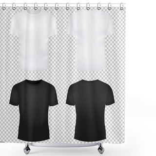 Personality  T-Shirt Template Set Shower Curtains