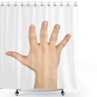 Personality  Five Finger Hand Gesture Shower Curtains