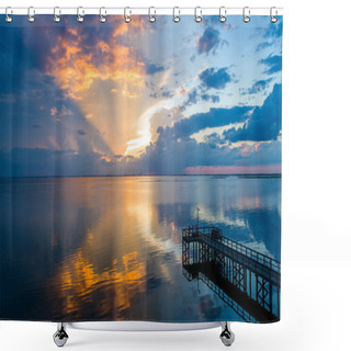 Personality  Alabama Gulf Coast Sunset On The Eastern Shore Of Mobile Bay  Shower Curtains