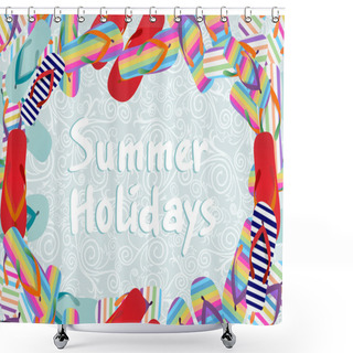 Personality  Summer Holidays Seamless Pattern Shower Curtains