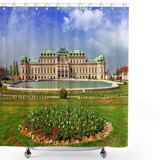 Personality  Beautiful Belvedere Castle, Vienna Shower Curtains