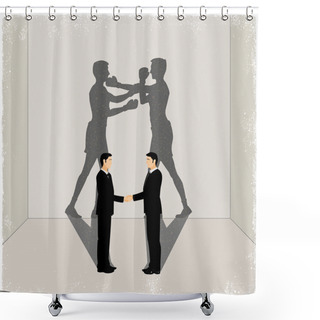 Personality  Friends Casting Shadow Of Enemity Shower Curtains