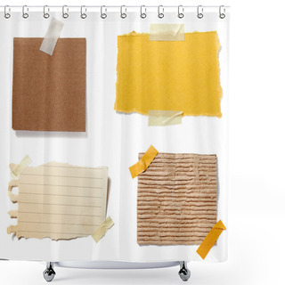 Personality  Brown Old Paper Note Background Shower Curtains