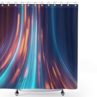 Personality  Blue Geometric  Shape Abstract Technology Background  Shower Curtains