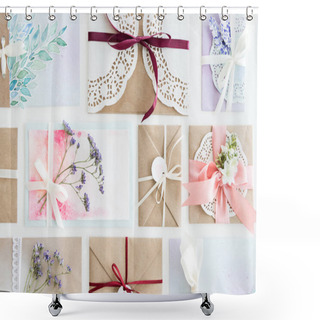 Personality  Collection Of Envelopes Or Invitations Shower Curtains