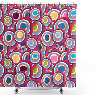 Personality  Сolorful Retro Pattern Shower Curtains