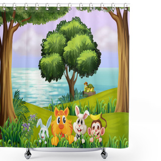 Personality  Animals At The Forest Shower Curtains